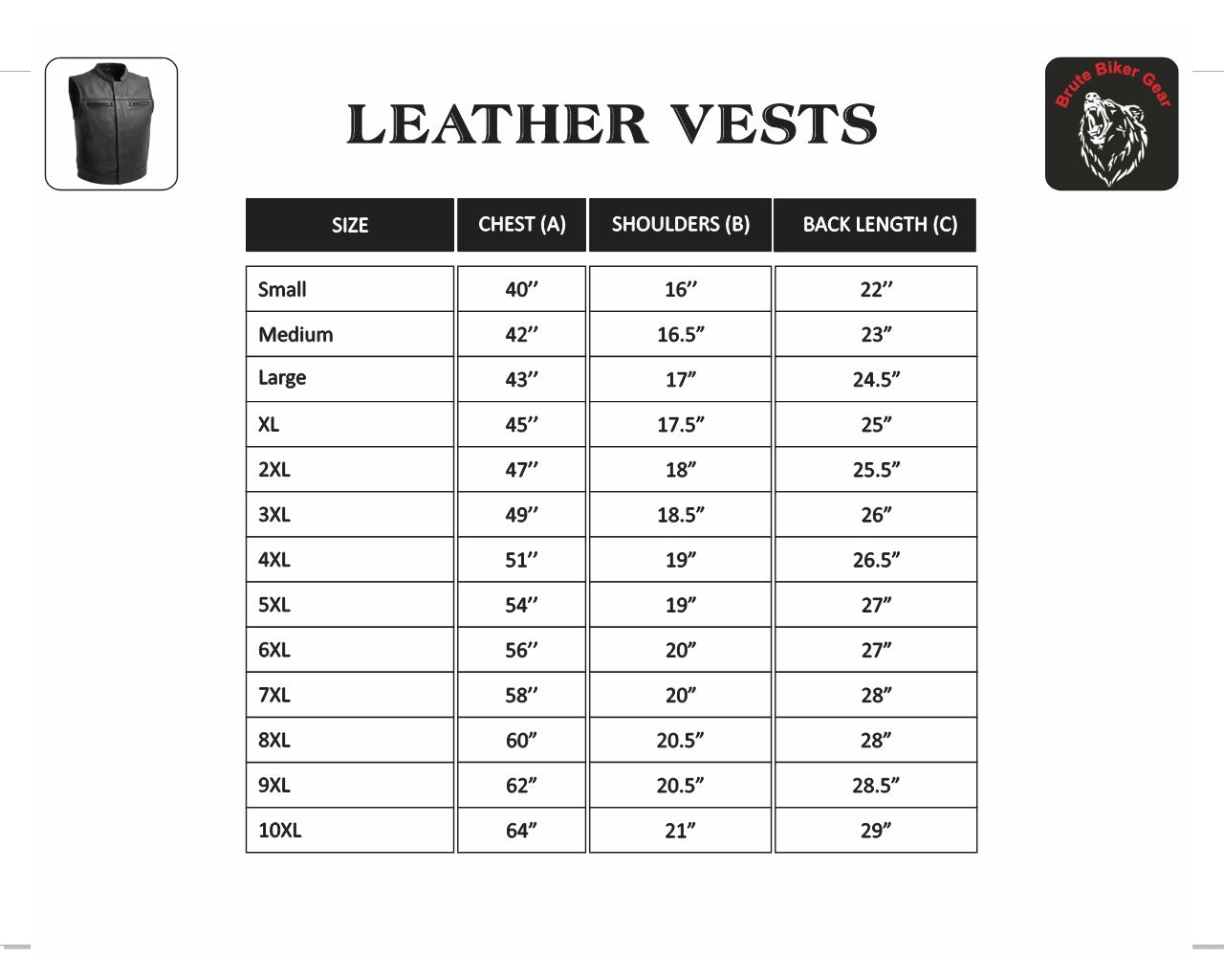 Mens Light Leather Vest