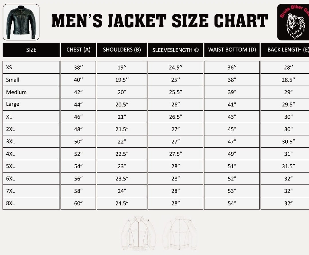 Mens Leather Motorcycle Jacket