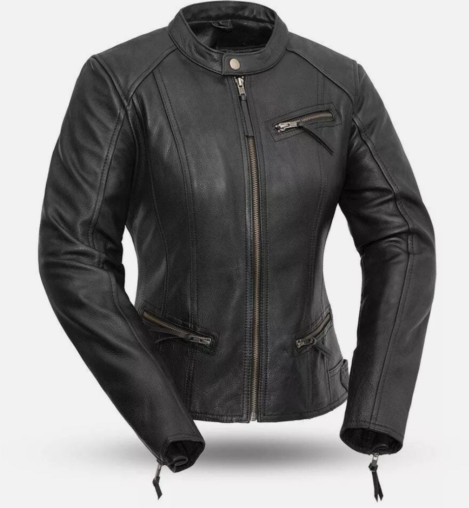 Womens Leather Motorcycle Jacket