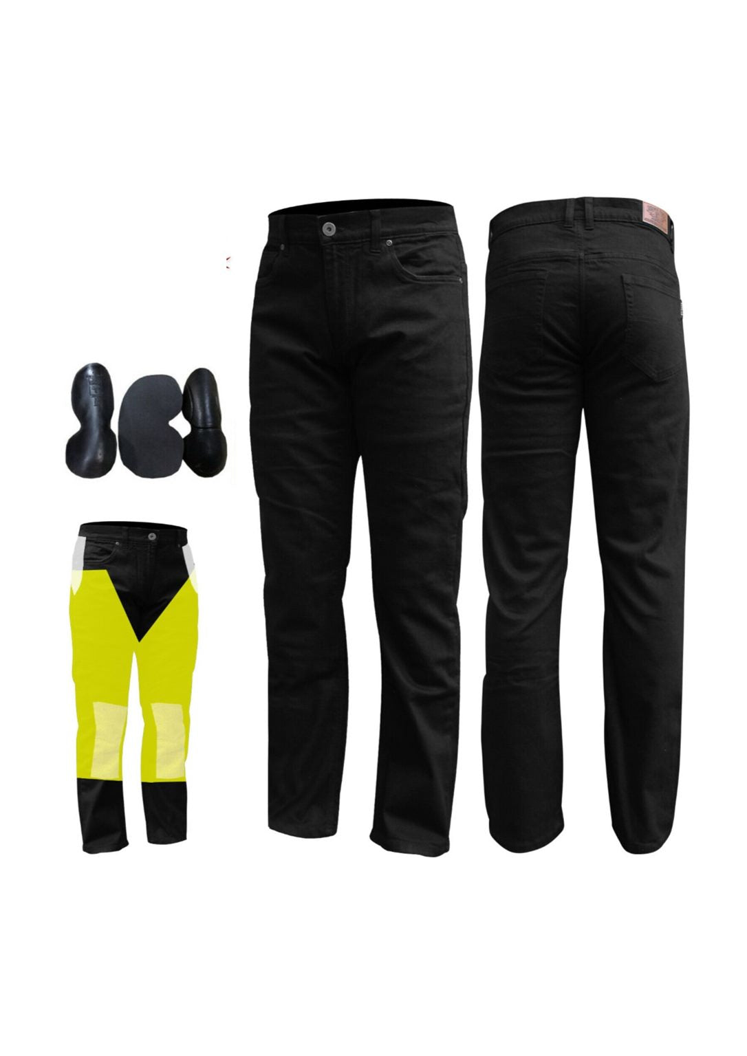 Men Motorcycle Kevlar Jeans - Motorcycle Jeans, with Stretch Panel