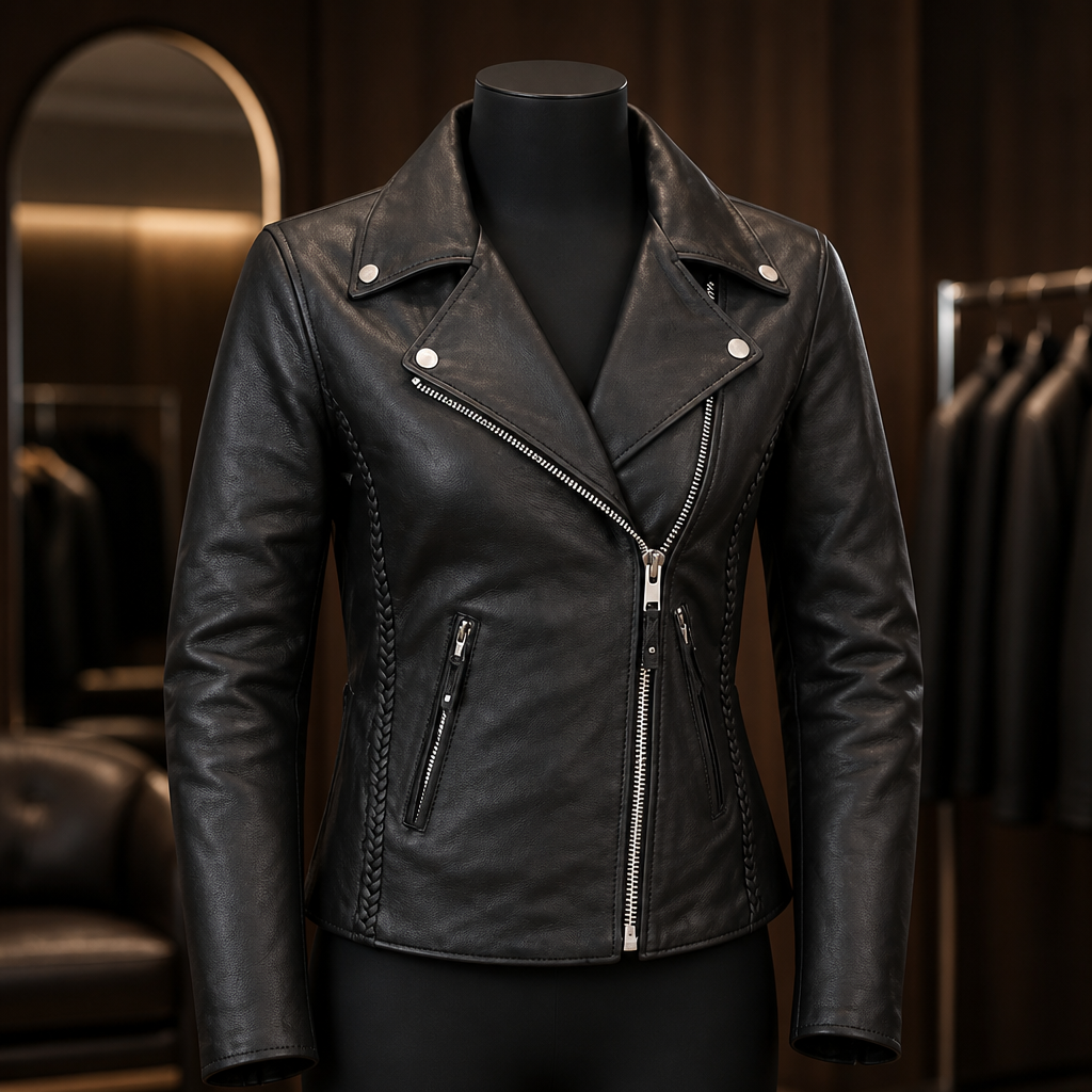 Womens Leather Brando Jacket