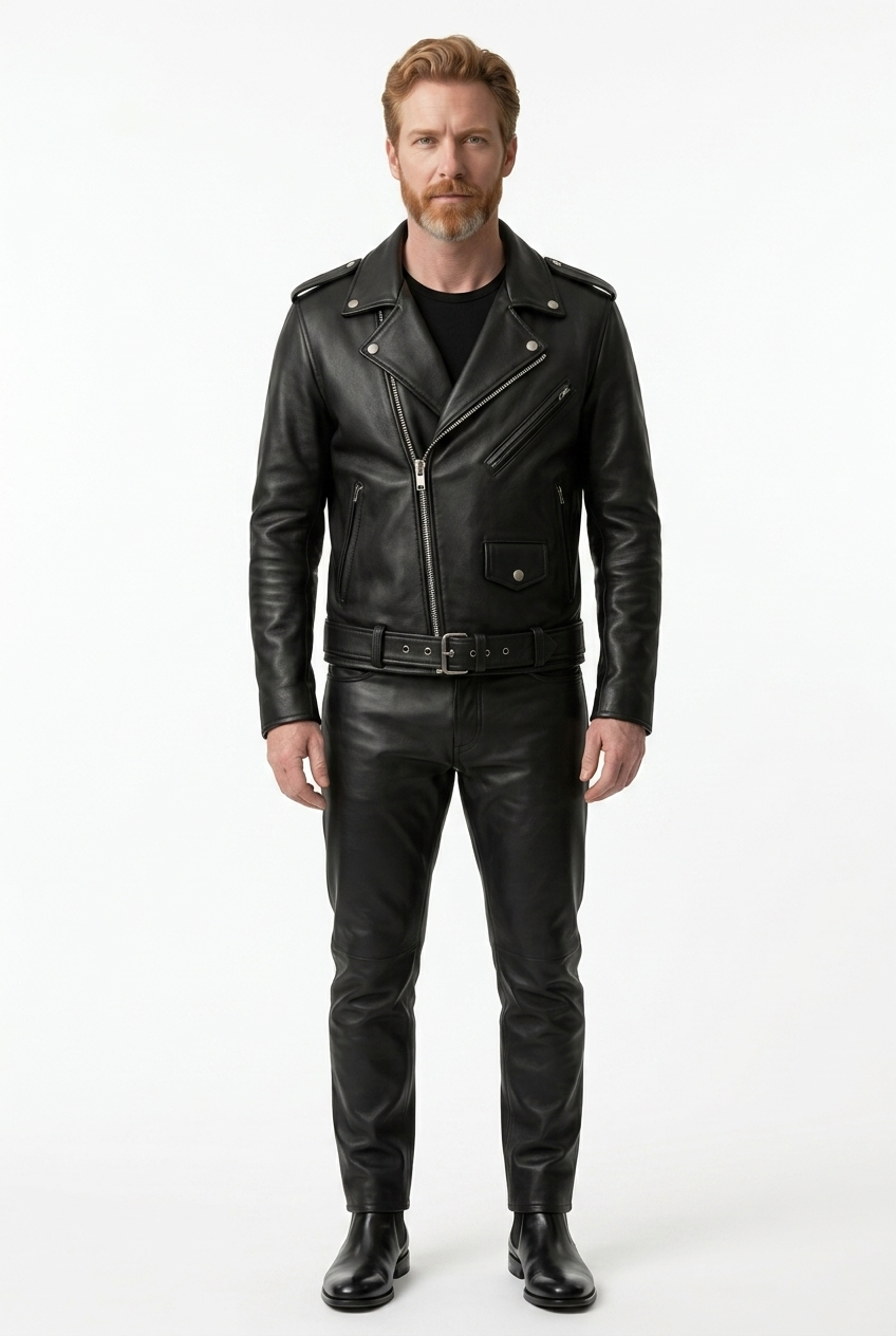 Mens Brando Leather Jacket