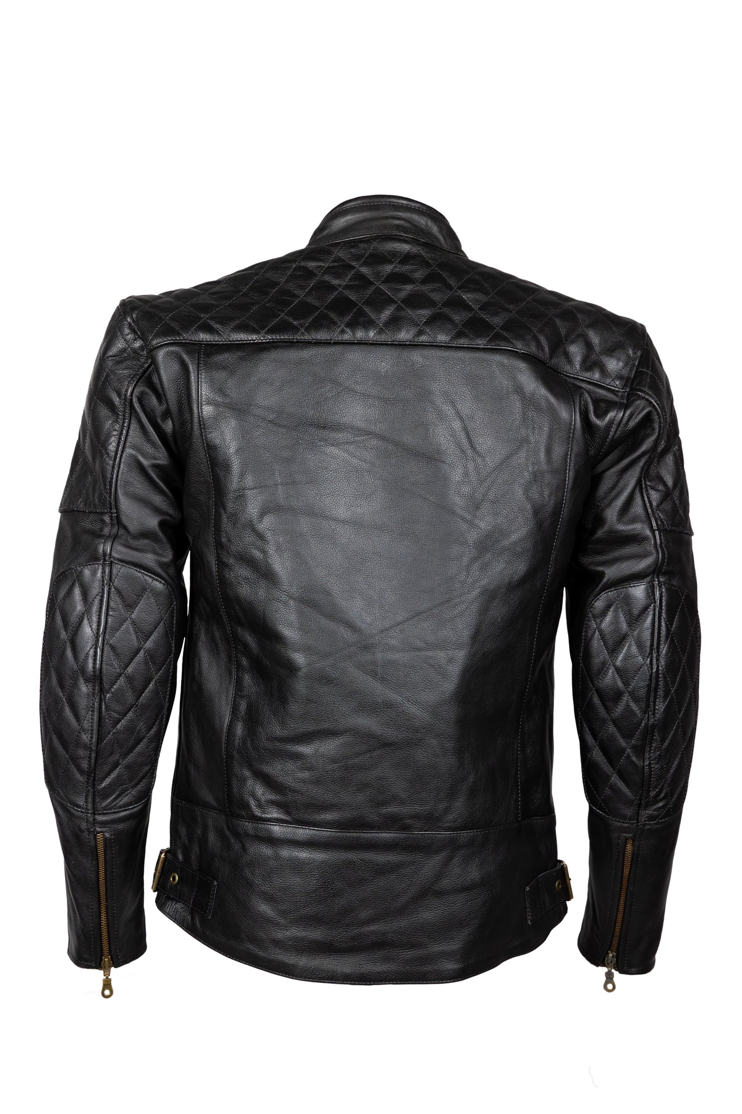 Mens Diamond Leather Motorcycle Jacket
