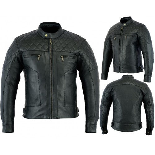 Mens Leather Motorcycle Jacket