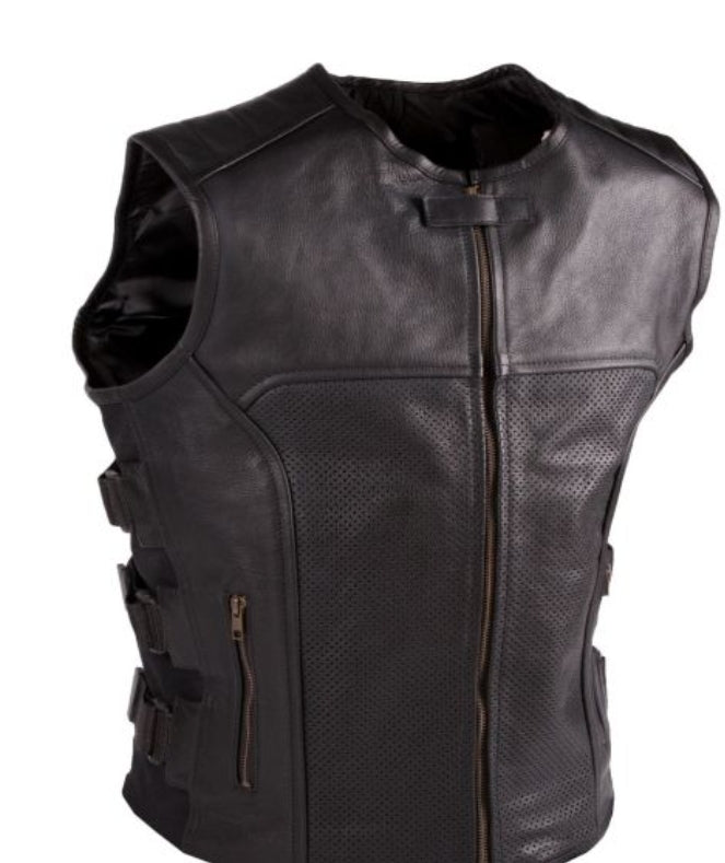 SWAT Style Leather Vest – BRUTE BIKER GEAR